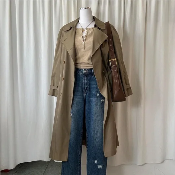 Vintage 1970s Forecaster of Boston Trench Coat size 13/14. - Picture 2 of 16